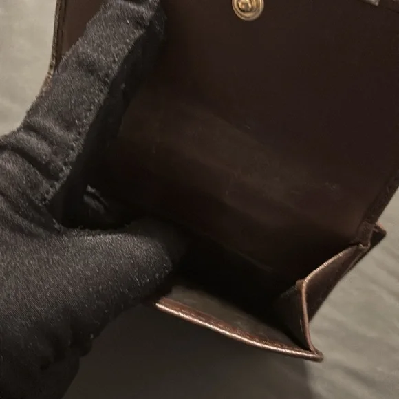 Gucci Dark Brown Embossed Leather Wallet - Picture 4 of 10